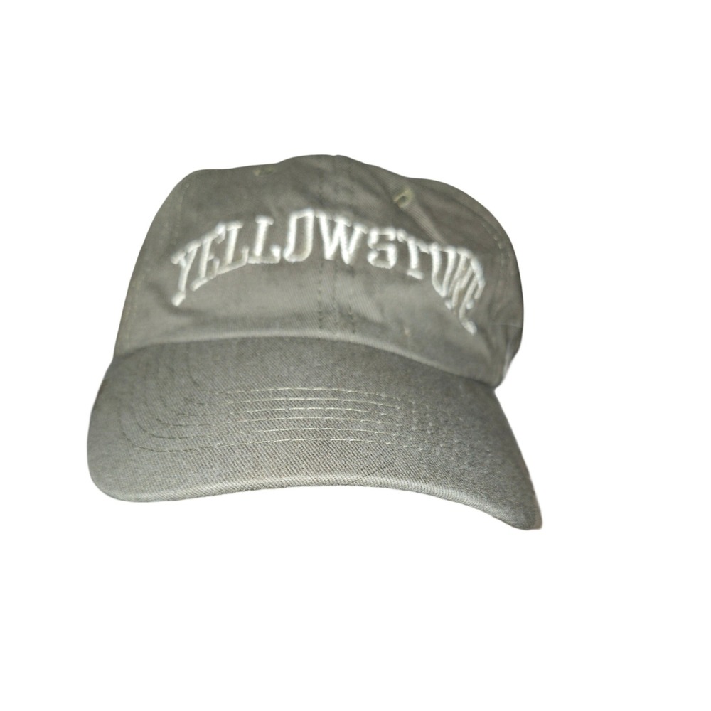 Yellowstone National Park Baseball Cap Olive Green Adjustable Triangle Headwear
